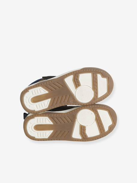 Lined Synthetic Trainers with Elasticated Laces and Hook-&-Loop Fasteners, for Boys brown 