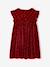 Christmas Dress with Smooth Velour Bow for Girls red 