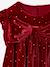 Christmas Dress with Smooth Velour Bow for Girls red 