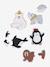 5 Progressive Puzzles with 3 to 6 Cardboard Pieces, Savannah white 