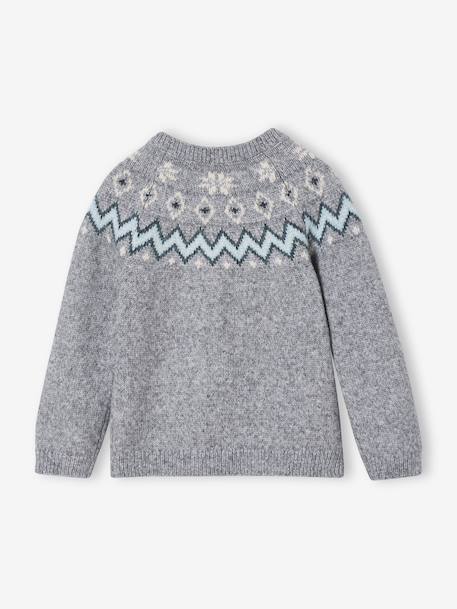 Christmas Jacquard Jumper for Boys, Family Capsule Collection marl grey 