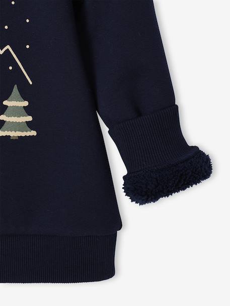 Printed Christmas Sweatshirt for Boys navy blue 