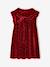 Christmas Dress with Smooth Velour Bow for Girls red 