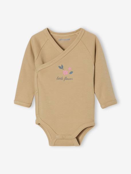 Set of 3 Items for Newborns: 1 Sleepsuit + 2 Bodysuits ecru 