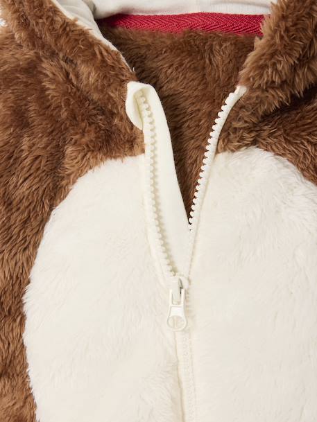Reindeer Onesie for Newborns pecan nut 