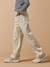 Girl's straight-leg jeans by CYRILLUS ecru 