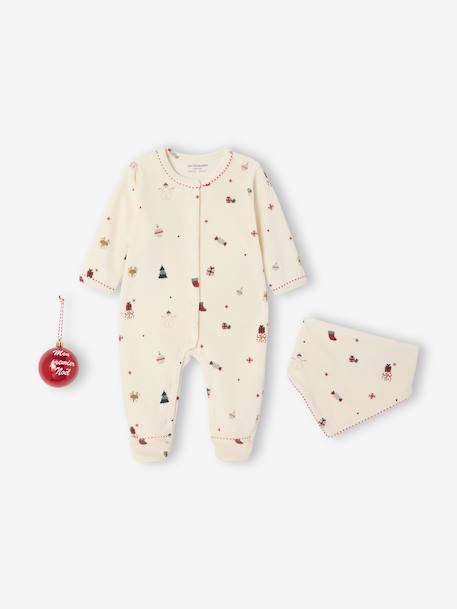 3-Piece Christmas Set for Newborns ecru 