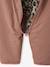 Pramsuit Lined in Faux Leopard Fur for Newborns dusky pink 