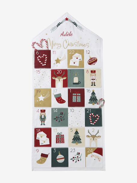Merry Christmas Advent calendar printed white 