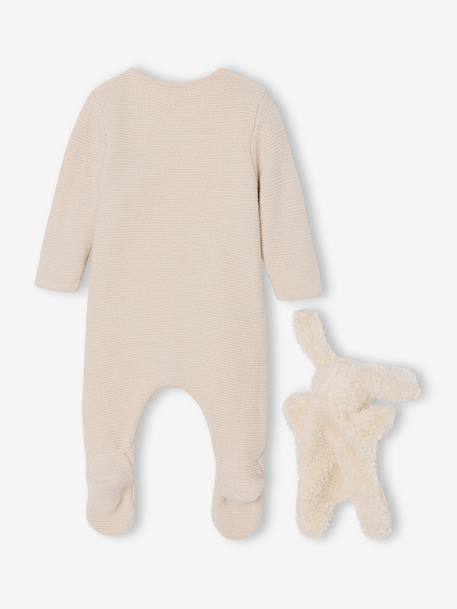 2-Piece Set for Newborns: Jumpsuit + Beanie marl beige 