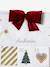 Fabric garland advent calendar golden beige 
