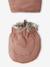 Pramsuit Lined in Faux Leopard Fur for Newborns dusky pink 