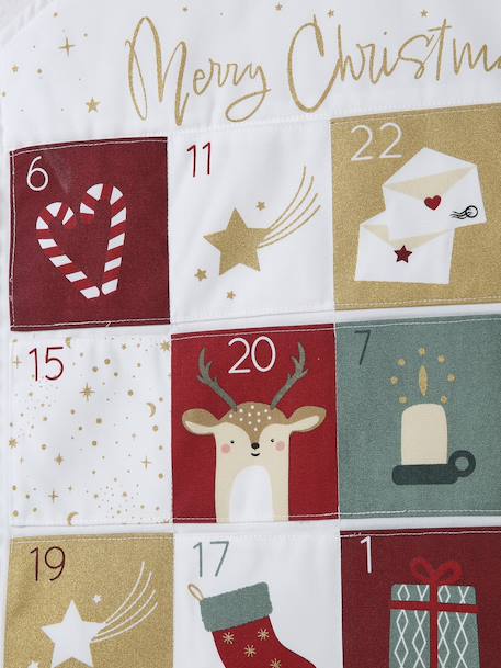 Merry Christmas Advent calendar printed white 