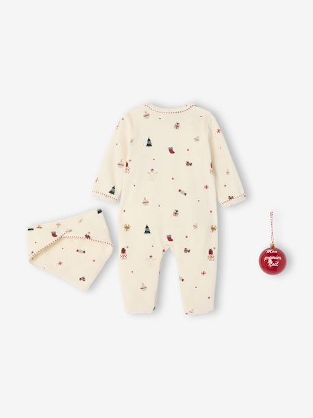 3-Piece Christmas Set for Newborns ecru 