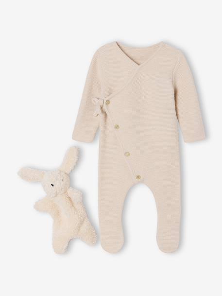 2-Piece Set for Newborns: Jumpsuit + Beanie marl beige 