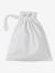 Beanie, Mittens & Booties + Pouch Set for Newborns marl beige+white 