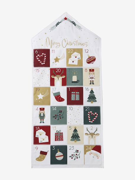 Merry Christmas Advent calendar printed white 