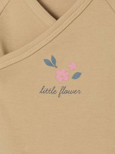 Set of 3 Items for Newborns: 1 Sleepsuit + 2 Bodysuits ecru 