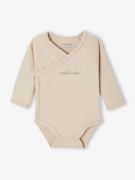Set of 3 Items for Newborns: 1 Sleepsuit + 2 Bodysuits ecru 