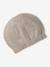 Beanie, Mittens & Booties + Pouch Set for Newborns marl beige+white 