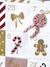Fabric garland advent calendar golden beige 