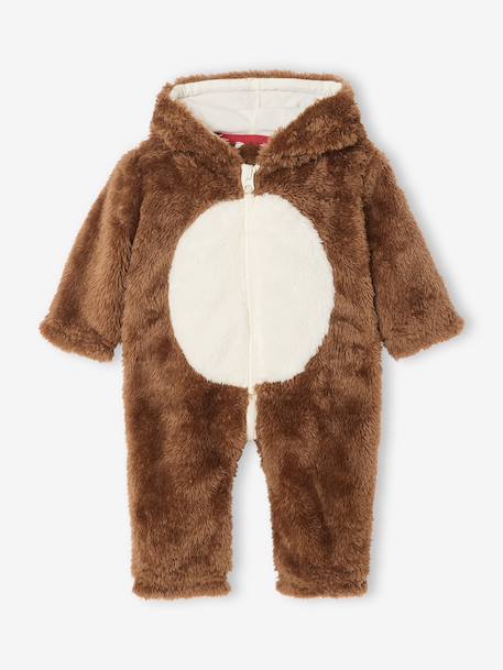 Reindeer Onesie for Newborns pecan nut 