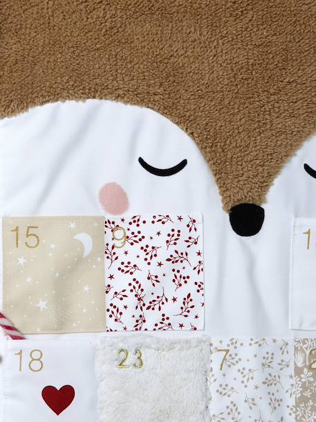 Sherpa Reindeer Advent Calendar golden beige 