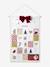 Fabric garland advent calendar golden beige 