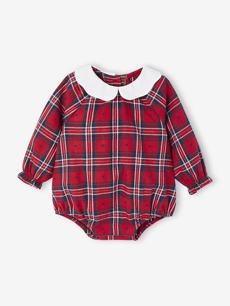 Christmas Ensemble for Babies: Romper & Tights, Vertbaudet x ENVIE Collab. red 
