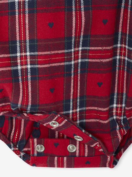 Christmas Ensemble for Babies: Romper & Tights, Vertbaudet x ENVIE Collab. red 