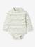 Pack of 2 Bodysuits in Interlock, 1 Striped + 1 Plain, for Newborns beige 