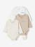 Set of 3 Items for Newborns: 1 Sleepsuit + 2 Bodysuits ecru 