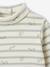 Pack of 2 Bodysuits in Interlock, 1 Striped + 1 Plain, for Newborns beige 
