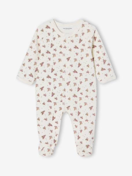 Set of 3 Items for Newborns: 1 Sleepsuit + 2 Bodysuits ecru 