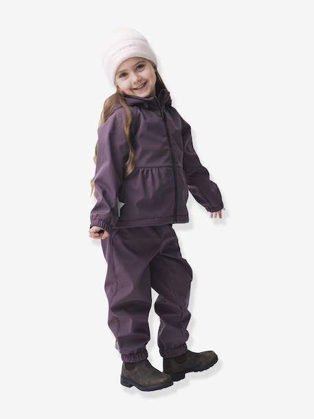 Girl's MATBRIDDI softshell jacket MINI A TURE deep blue+plum 