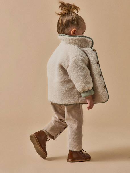 Reversible Jacket for Babies, CYRILLUS aqua green 