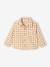 Gingham velvet baby shirt caramel 