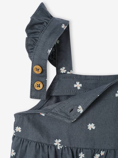 Printed Twill Dungarees for Babies slate grey 