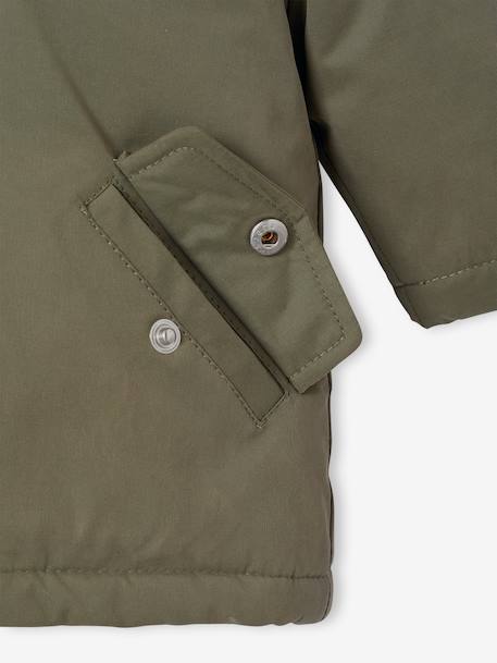 Parka + lightweight jacket 3-in-1 for babies old rose+olive 