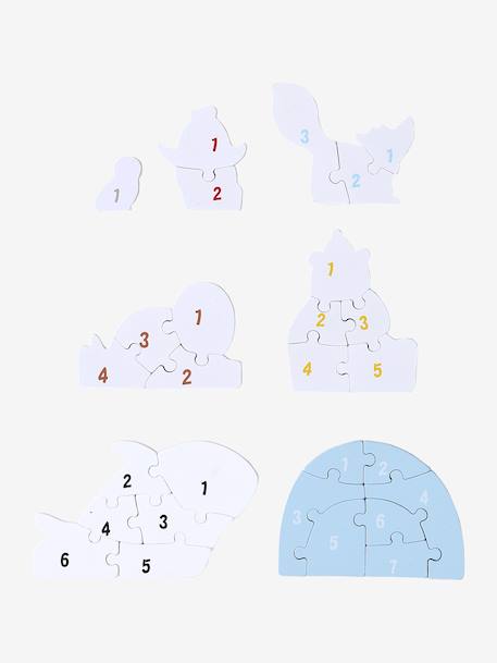 Evolving 3D Ice floe puzzles in FSC® wood white 