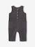 Corduroy sleepsuit for babies anthracite 