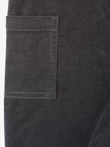 Corduroy sleepsuit for babies anthracite 