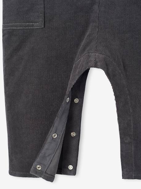 Corduroy sleepsuit for babies anthracite 