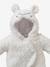 Sherpa pramwsuit for baby dolls white 