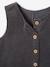 Corduroy sleepsuit for babies anthracite 