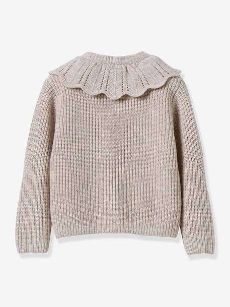 Woollen Cardigan for Babies, CYRILLUS beige 