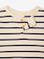 Pack of 2 long-sleeved honeycomb t-shirts for babies striped navy blue 