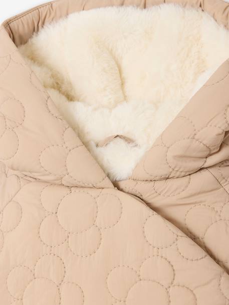 Fancy quilted coat for babies beige 