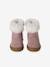Fur-Lined, Zipped Leather Boots for Baby Girls old rose 