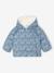 Asymmetric Jacket, Lined, for Babies grey blue+iridescent copper+Light Pink/Print 
